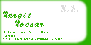 margit mocsar business card