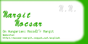 margit mocsar business card